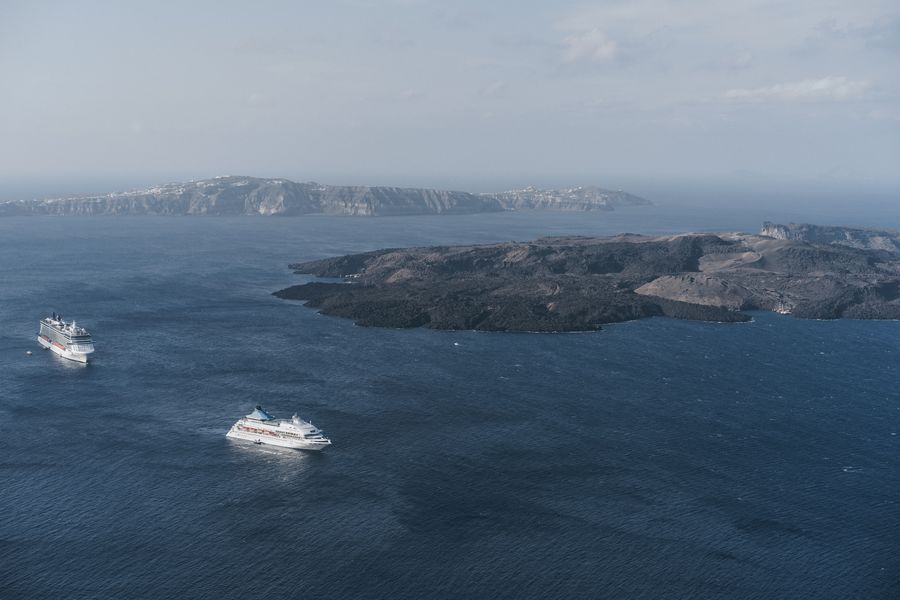 Vue de l'île de Santorin