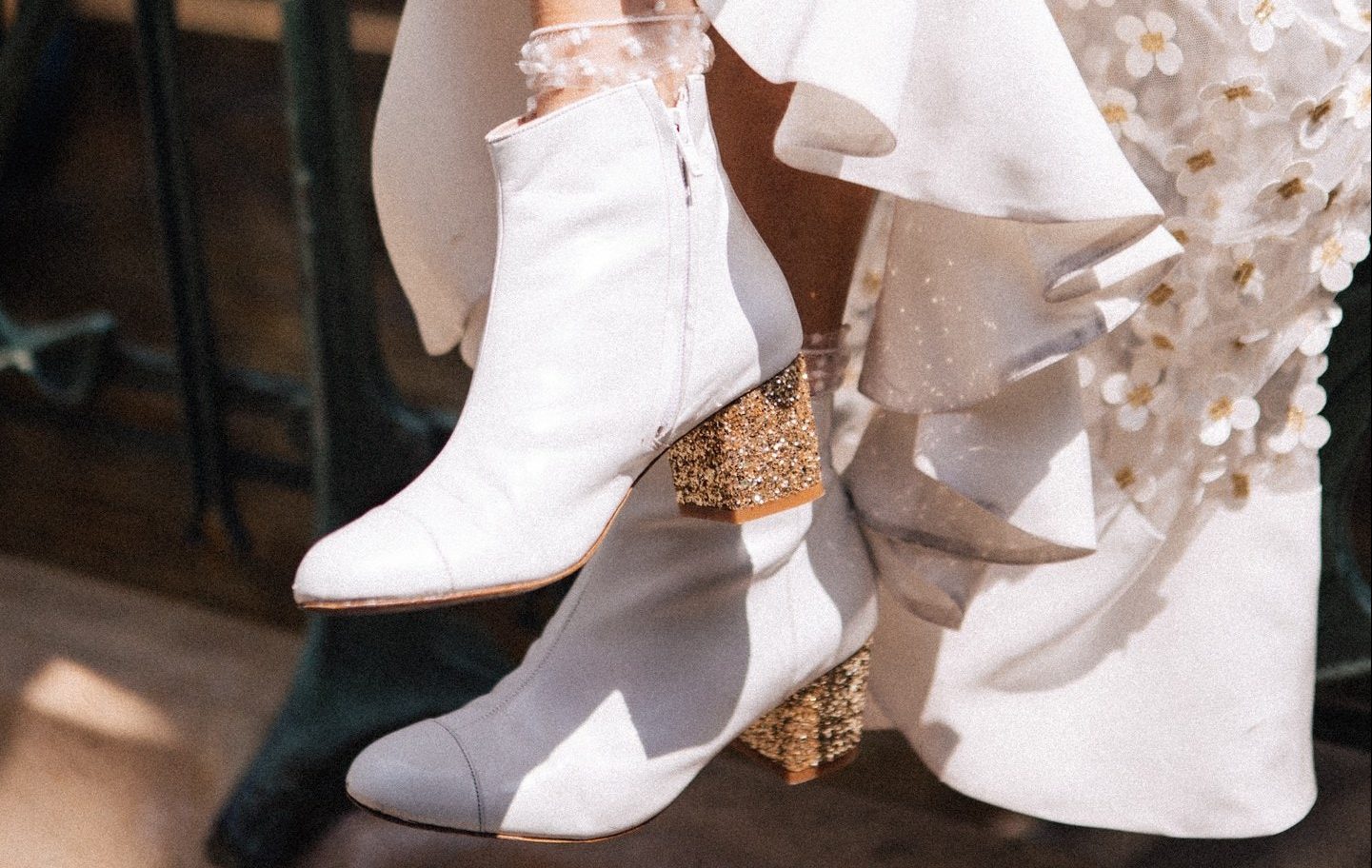 bottes blanches mariage