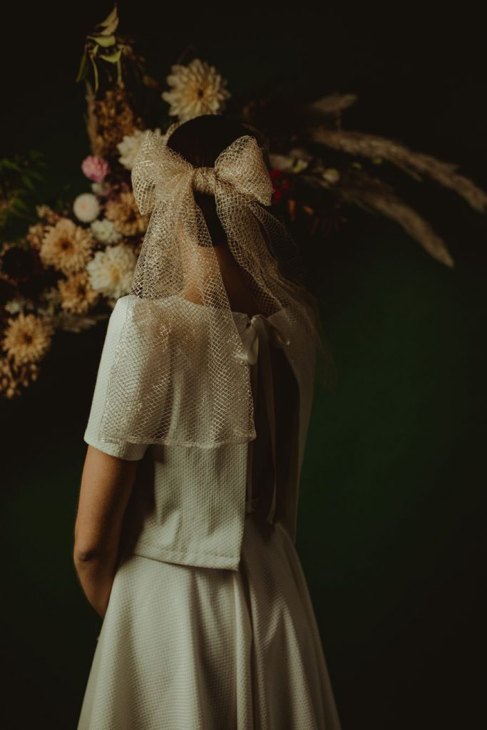 Robe de mariée courte Atelier Gasparine pour le mariage civil