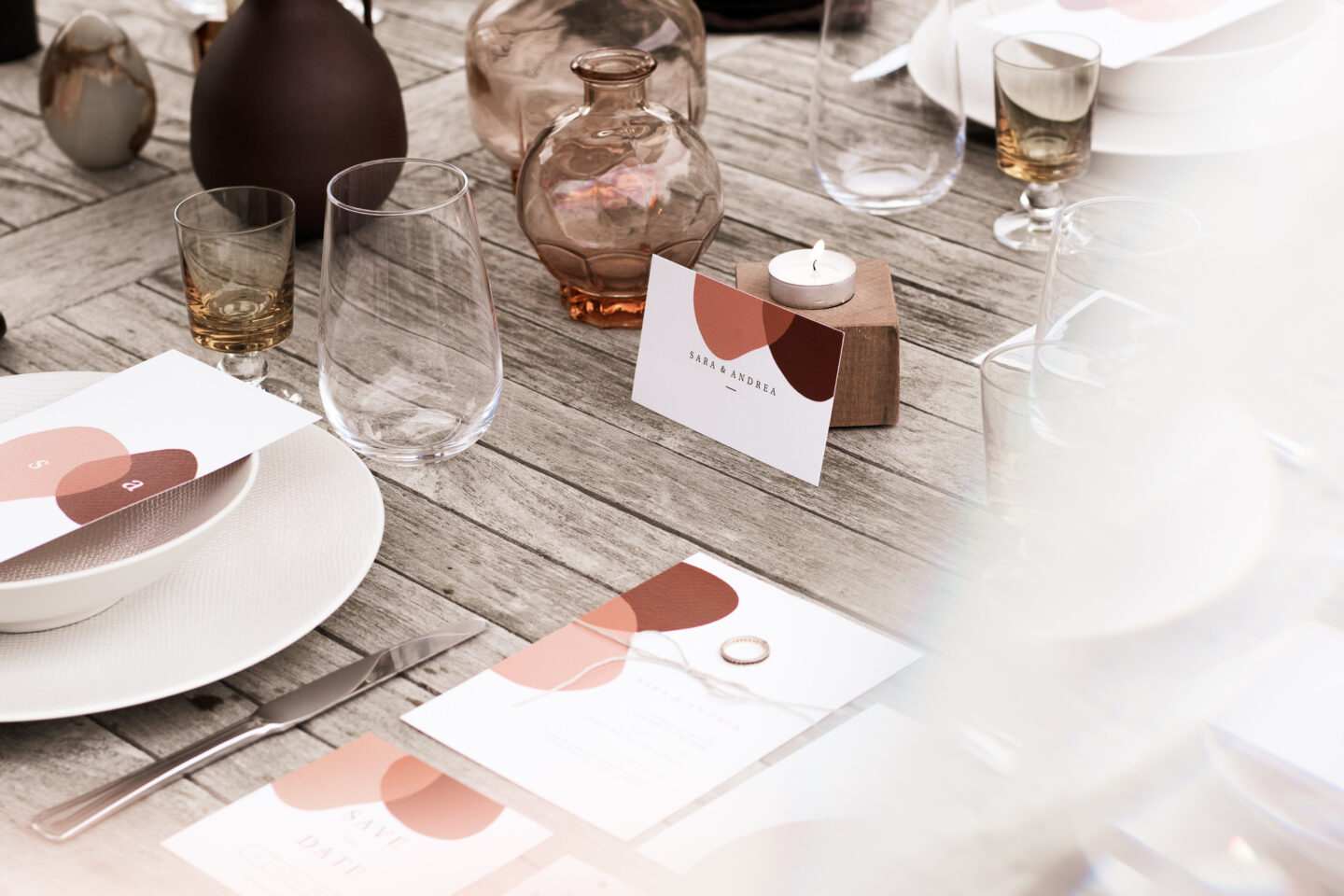 Décoration table mariage Terracotta