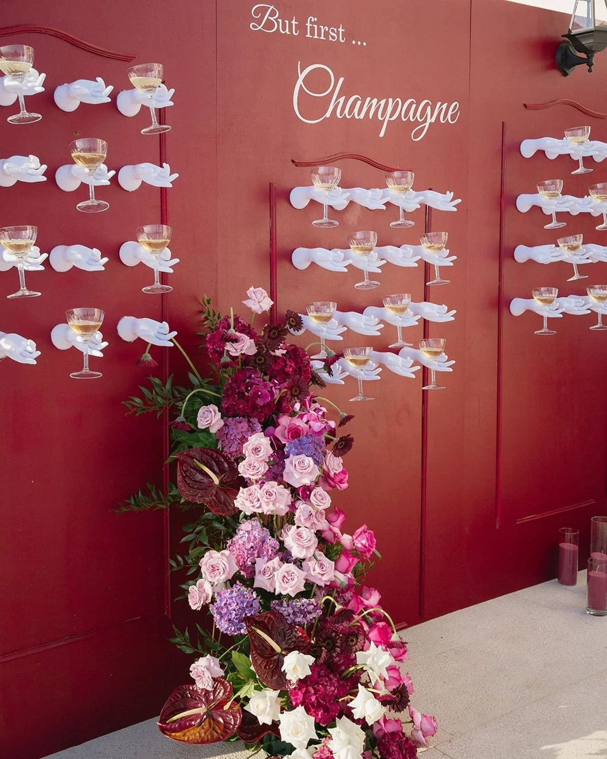 mur a champagne bordeaux pour mariage