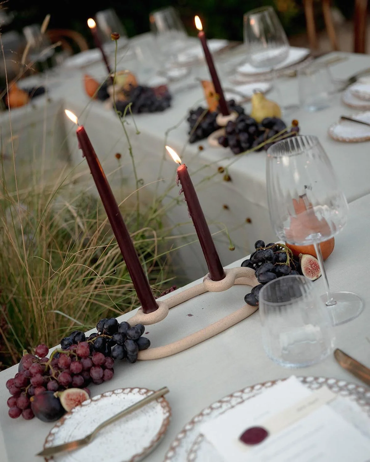 bougie bordeaux pour déco de mariage 2026